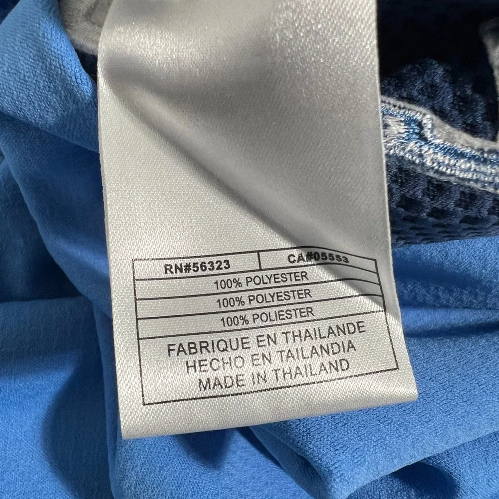 Vintage Y2K Nike Air Jordan Jersey Shirt Mens XL Blue Colorblock 17 V Neck UNC